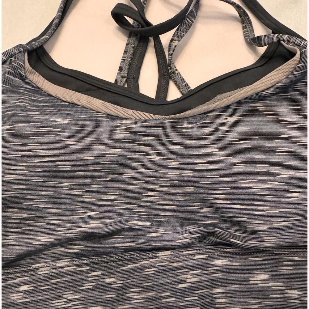 Zyia Active Strappy Sports Bra Womens  Small  Padded Grey Workout Gym Girl